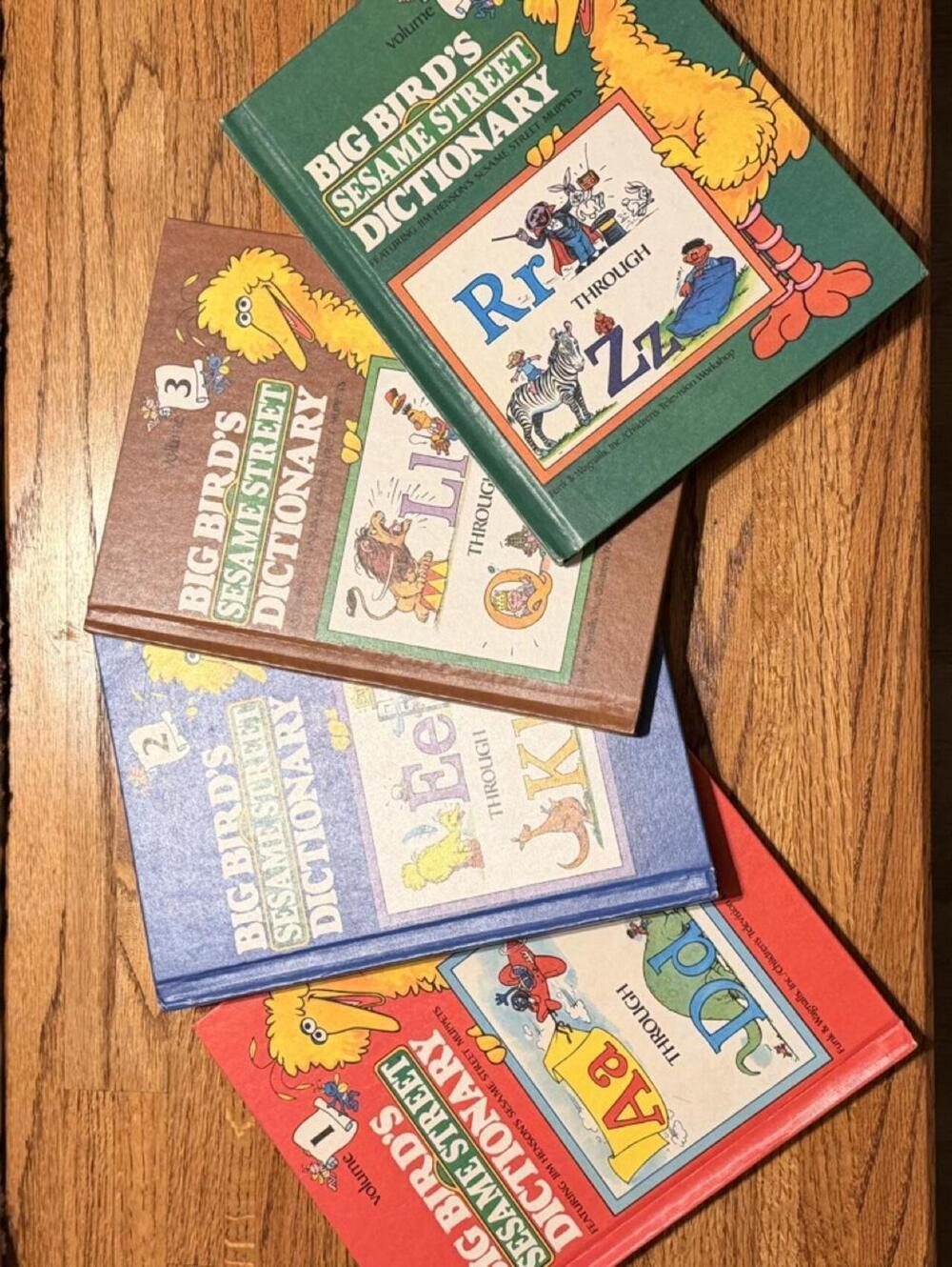 1981 Big Bird’s Sesame Street Dictionary A-Z, 4 volumes